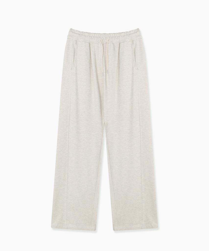 PSSHOPPER Curved Washed Wide Sweatpants [Cream]