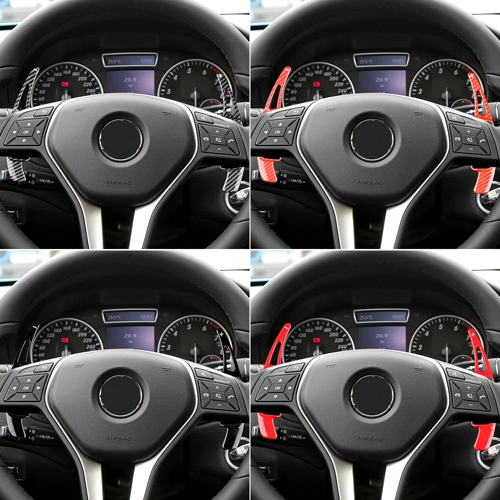 Carbon Abs Car Steering Wheel Paddle Shifter Cover For Mercedes Benz A B Class W447 W176 W246 MB SLK R172 CLA C117 GLA X156