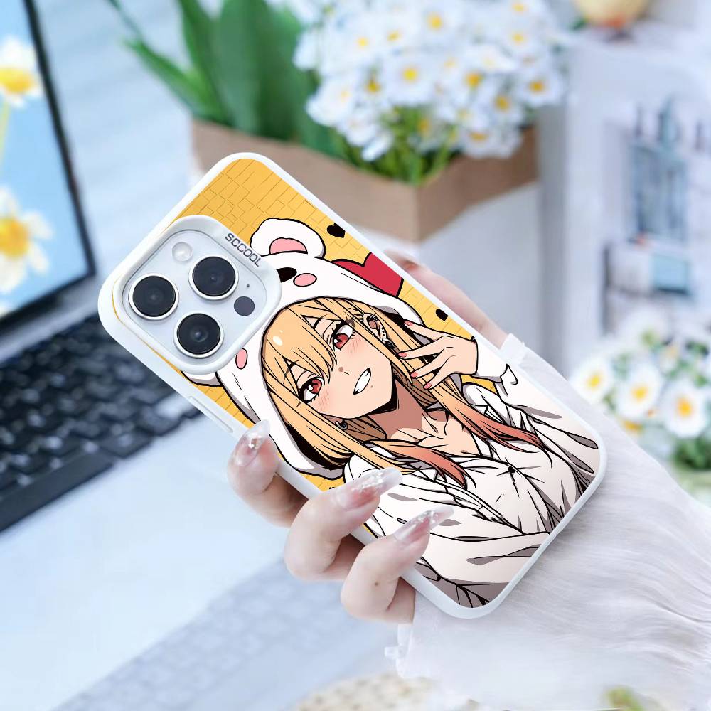 S-Darling Марин Китагава Цветной Серебристый Чехол Для Телефона Для iPhone 17,16,15,14,13,12,Pro MAX Черный Матовый Ударопрочный Чехол