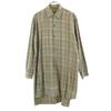 60s Grandpa Check Pattern Long Sleeve Shirt Dress Women Used