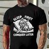 Casual T-shirt Sleeping Knight Design Moto Tshirt Mens Summer Cycling Sportswear Short Sleeve T