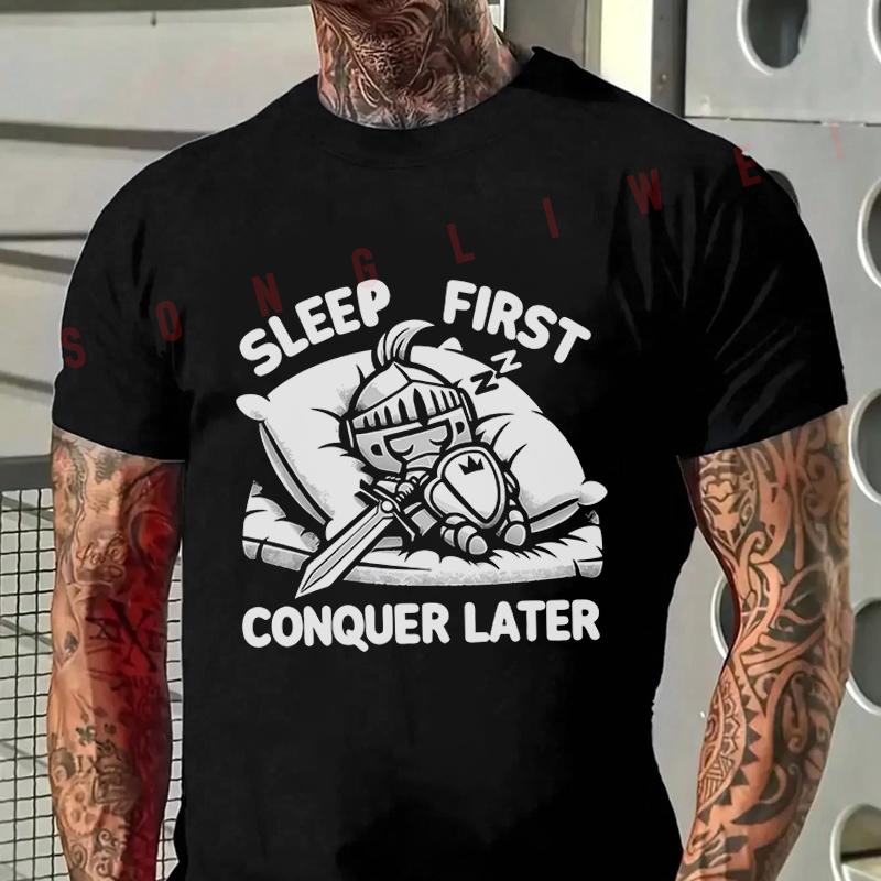 2026 Sleeping Knight Design Moto Tshirt Mens Cycling Sportswear Short Sleeve Top Tee