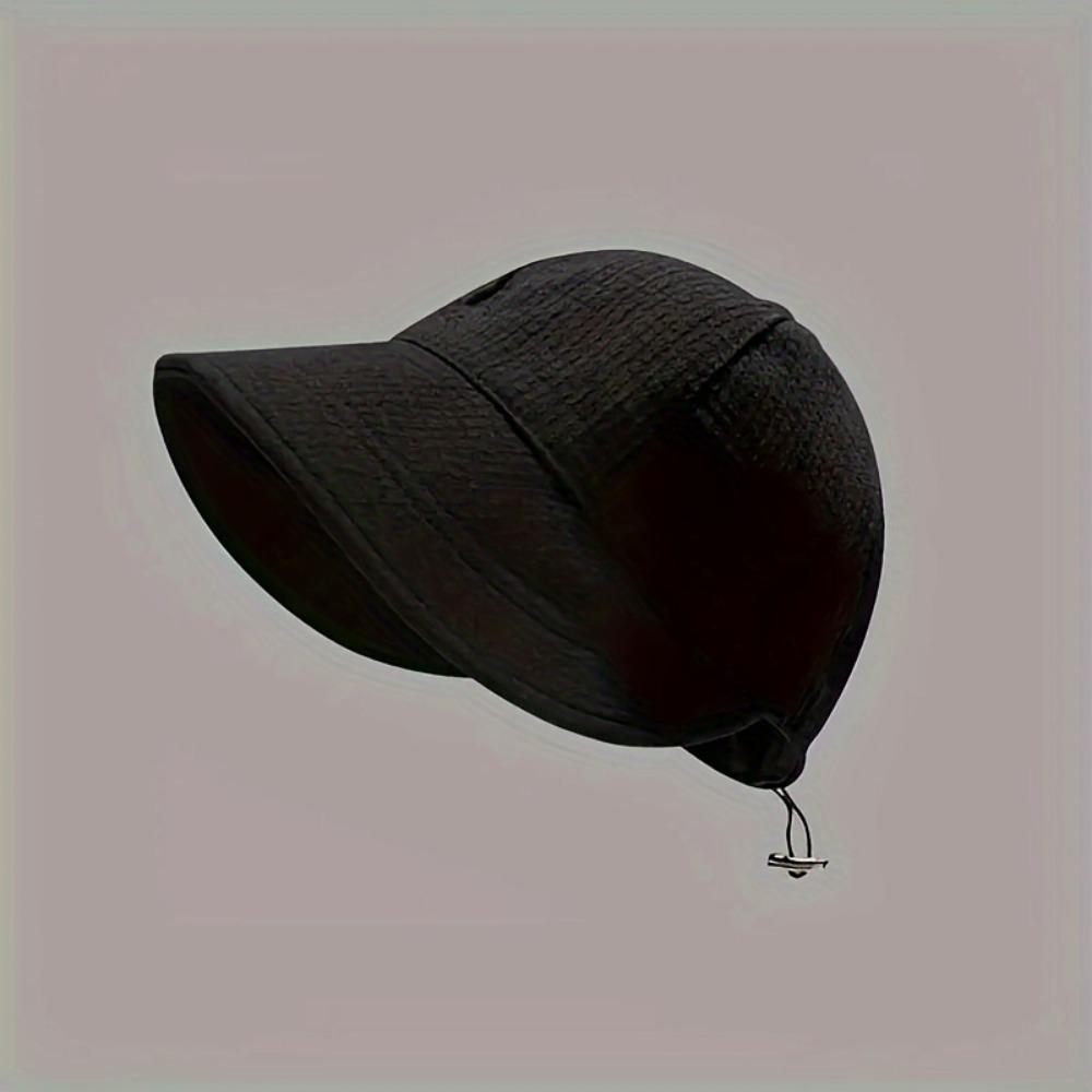 Women's Drawstring Waffle Pattern Baseball Cap, Fashionable Sun Protection Beach Travel Sun Hat for Spring & Summer