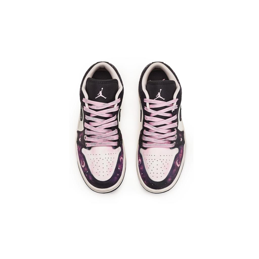 Jordan Air Jordan 1 Vintage Basketball Shoes Women's Low Top Black/White/Pink/Purple II0595-001(Team80-SBOX)