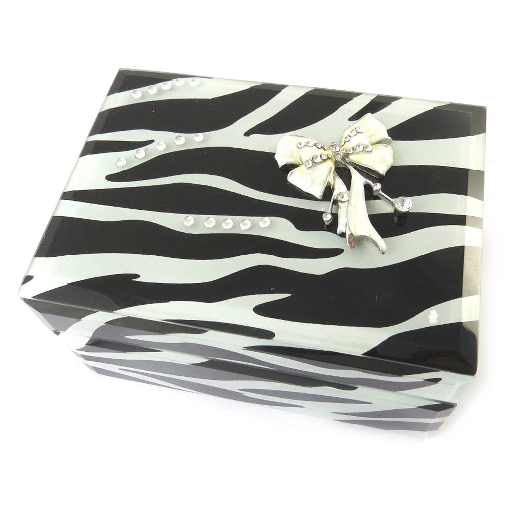 Les Trésors De Lily [N5299] - Zebra 'Belle De Soie' Jewelry Box - 16. 2x11. 5x8. 7cm