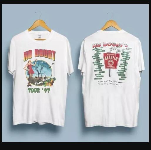 Винтаж 90-х Футболка группы No Doubt Тур Tragic Kingdom 97 Мужская Женская Футболки Топ, размер S-4XL