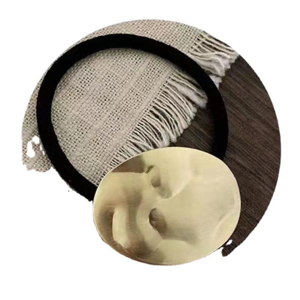 Geometric Hollow Gold Hair Rope High Elasticity Hair Loop New Ponytail Holder Baby Girl Headdress
