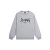 Li-Ning Sports Fashion Series Logo Letter Embellished Fleece-Lined Warm Long-Sleeve Sweatshirt Unisex Tops Floral-Grey AWDSF75-12