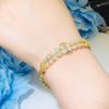 S0177 Super Sparkle Micro Zircon Bracelet, Exquisite Women'S Hand Jewelry 18K Gold Plating