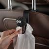 Cute Curly Hair Ball Car Seat Back Hook Backrest Hanger Portable Auto Seat Headrest Holder for Bags Clothes Coats Storage