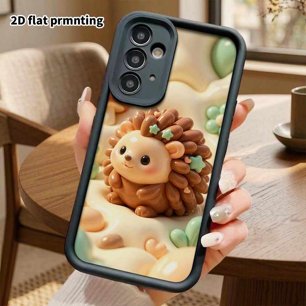 Phone case: 2D flat design suitable for Samsung Galaxy A34 A35 M05 M06 S20 S22 S21 FE Plus 5G protective case, cartoon hedgehog, perfect holiday gift