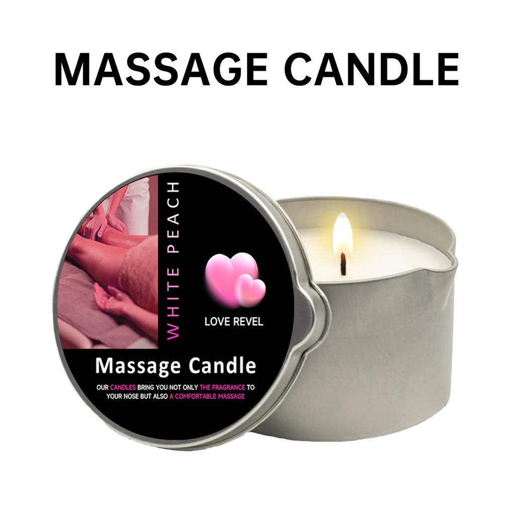 Massage Oil Candle Lavender 2oz Aromatherapy Candles with Soy Wax Moisturizing - Christmas Home Decoration Candle Holders Gift