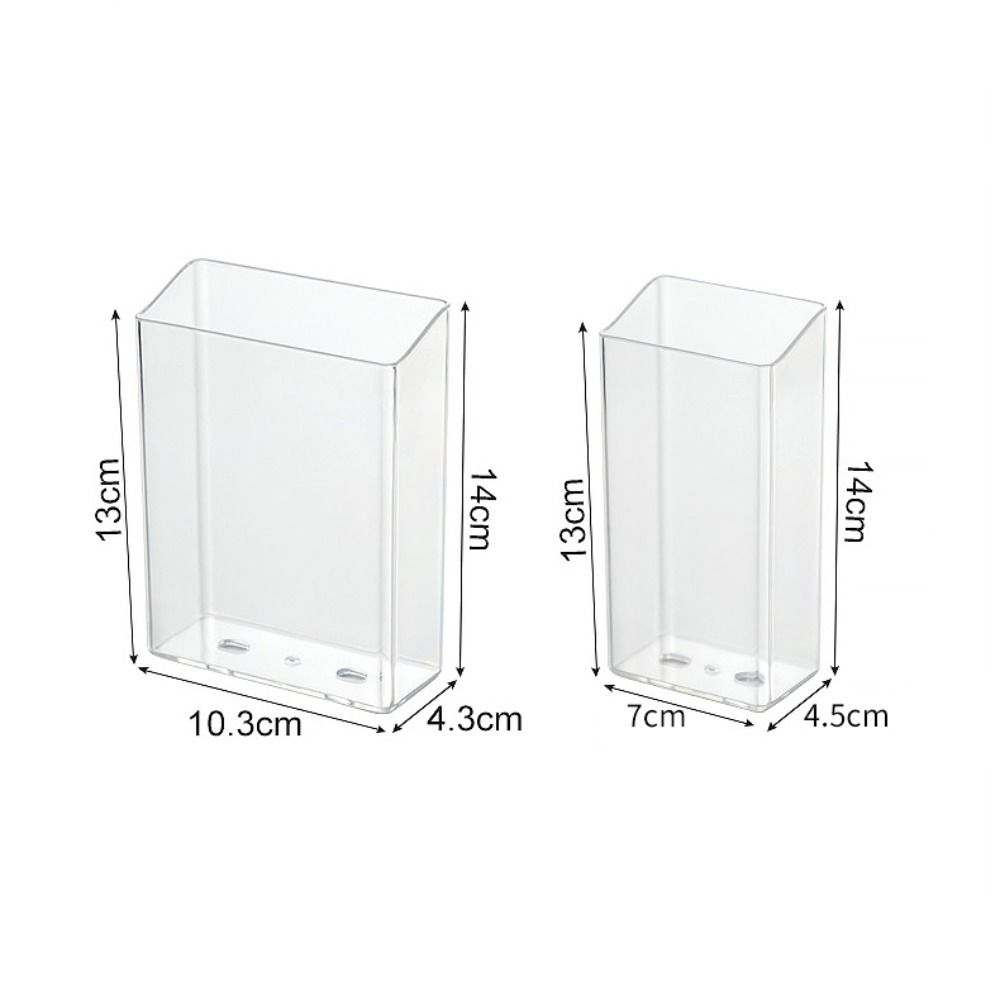 Adhesive Wall Organizer Wall Mounted Stationery Storage Box Multifunction Remote Control Holder