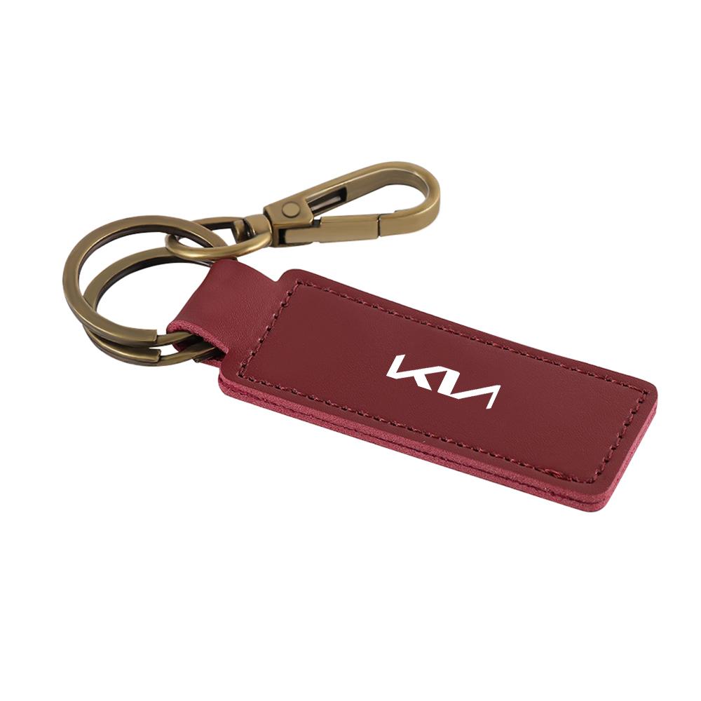 2026 Hot Car Sticker Trendy Car Keychain Leather Key Chain Ring Keyring For KIA KN Sportage Ceed Sorento Cerato Optima Picanto R