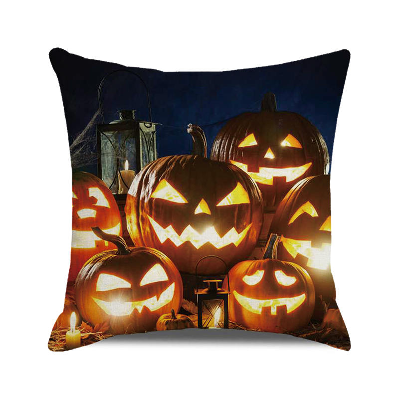 Хэллоуин тема ужас тыква летучая мышь принт узор наволочка дома гостиная диван украшения квадратный пледы наволочка