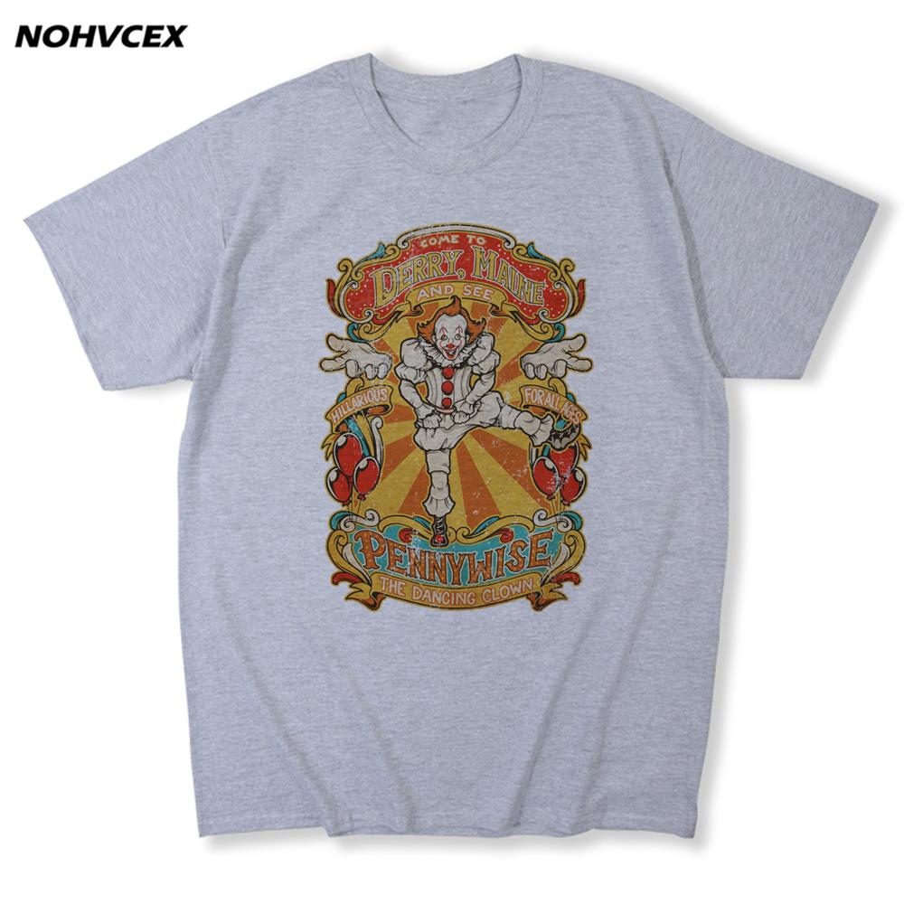 Pennywise Dancing Clown T Shirt It Movie Film Retro Vintage Horror Cult Style Harajuku Funny Stephen