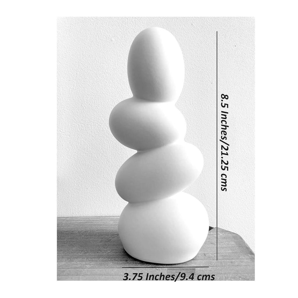 Pampas Grass Vase Money Plant Live Plants for Home, Office,Gifts- (Pebble Vase, Height- , White)