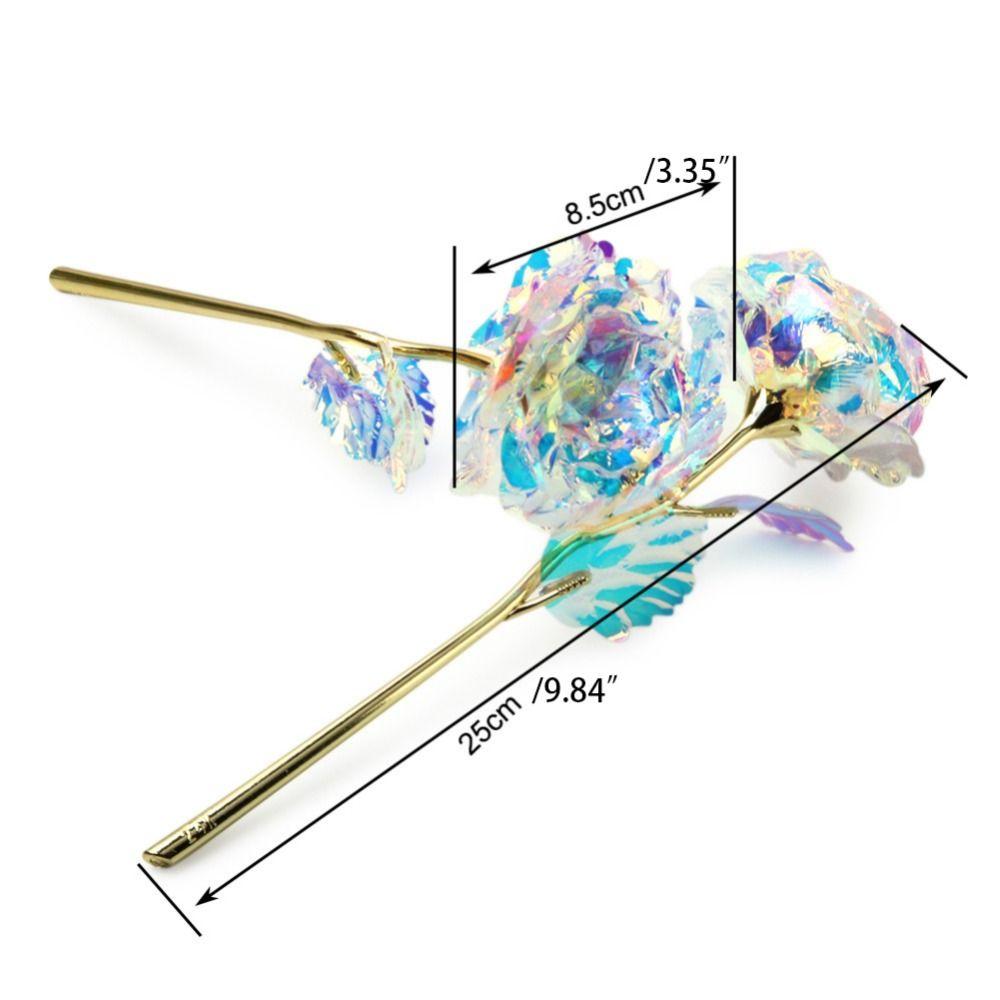 Светодиодный креативный подарок на День святого Валентина, фольгированное розовое золото, роза, которая длится вечно, декор для свадьбы, любовное освещение, розы, креативный подарок
