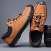 Мужская обувь 2025 года, осень, новые мужские повседневные кожаные туфли, повседневная обувь для активного отдыха, ленивая обувь, дышащая спортивная мужская обувь