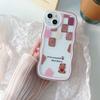 Transparent Wave Edge Painted Silicone Case for Xiaomi Redmi Note 10 11 12 iPhone 15 14 13 11 Samsung A54 A34 A24 Funda Cat Piggy Bear Cover Bumper