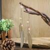 1Pair Brown Feather Earrings Bohemian Vintage Wooden Beads Chain Tassel Long Drop Dangle Earrings for Women Wedding Party Gifts