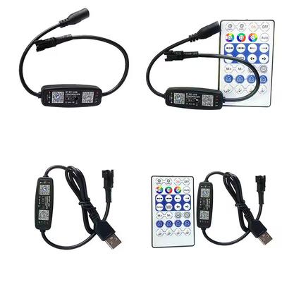 Контроллер WS2812B Bluetooth Управление через приложение Музыка для Светодиодной ленты Pixel SK6812 WS2811 WS2812 USB 5V Пульт дистанционного управления