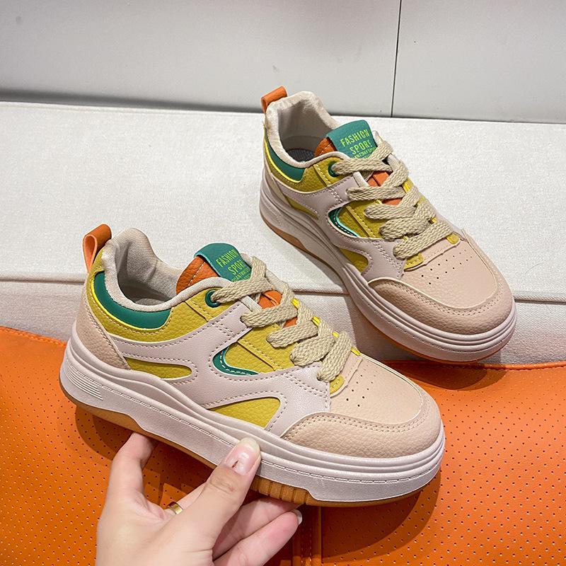 Korean Version of Small White Shoes Women's Spring New All-match Casual Women's Student Skate Shoes Women's Thick-soled Platform Shoes