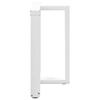 Vidaxl Nogi Do Stołu Jadalnego, 2 Pcs., Białe, 80X35X(72-73) Cm, Stal