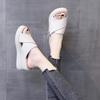 Wedge Heel Slippers Women's Platform Fashion Outer Wear 2024 Summer Internet Celebrity New Fish Mouth High Heels Soft Leather Sandals Tide