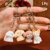 1PC Plush Playful Cartoon Soft Dog Durable Keychain Cute Pendant Exquisite Plush Gift 8.2*2.8cm
