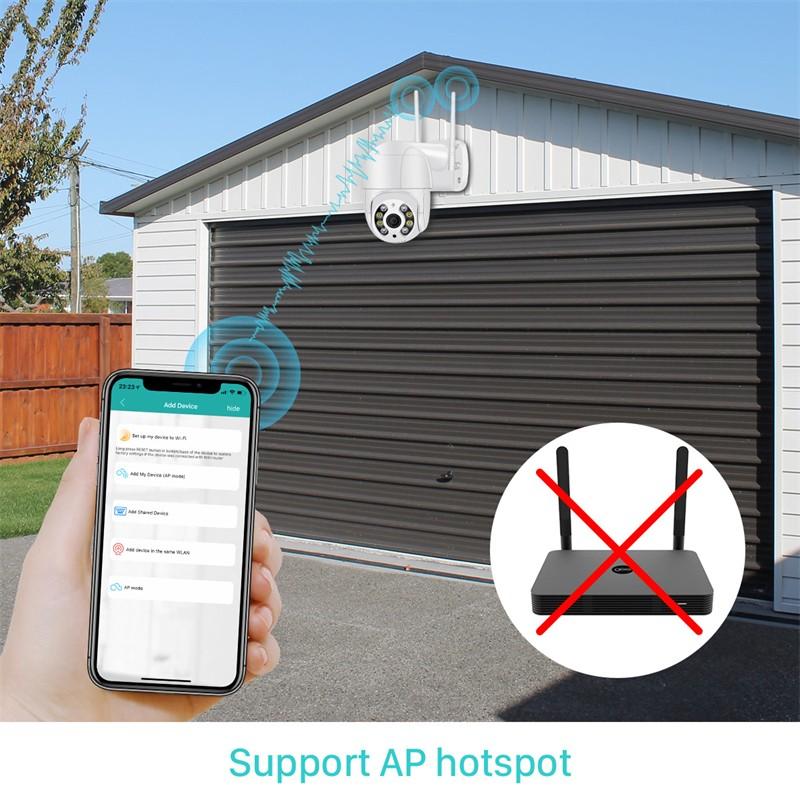 Icsee 400w 4MP Surveillance Waterproof IP Camera CCTV Security Cam IR+Full Color Night Vision Webcam Surveillance Monitor Support Onvif