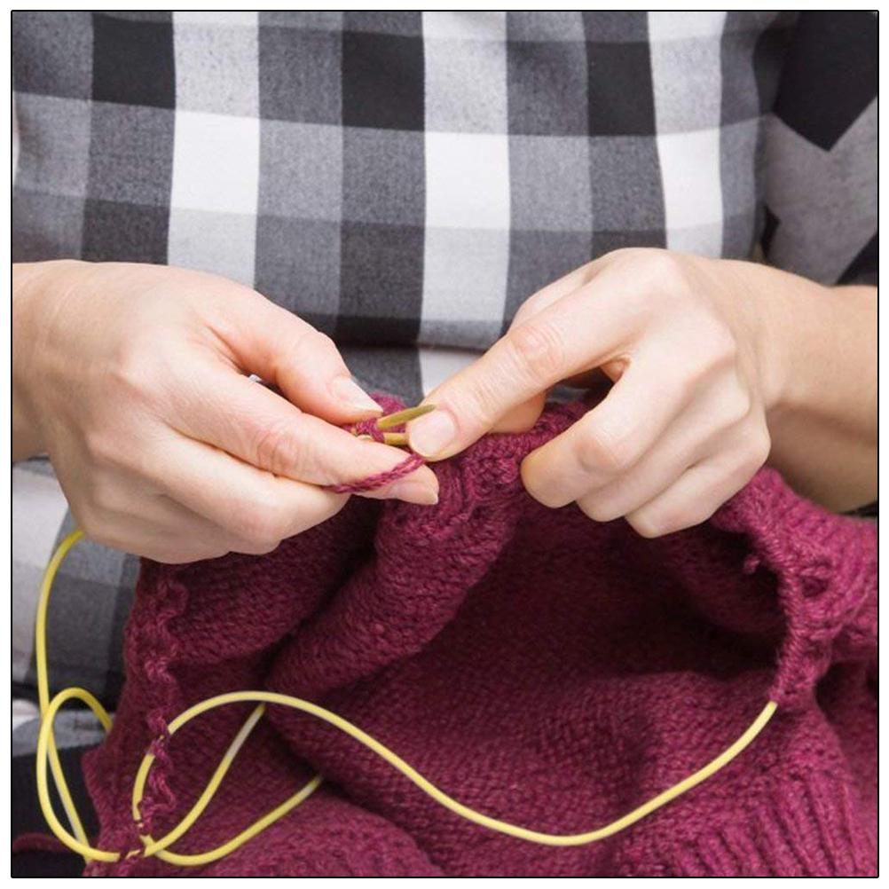 18 размеров круговых спиц 100 см набор крючков для вязания трубка бамбуковые спицы для вязания рукоделие круговые инструменты для шитья