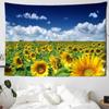 Sunflower Sea of Flowers Tapestry Idyllic Landscape Flower Wall Hanging Beach Towel Sheet Room Aesthetics Home Decoration
