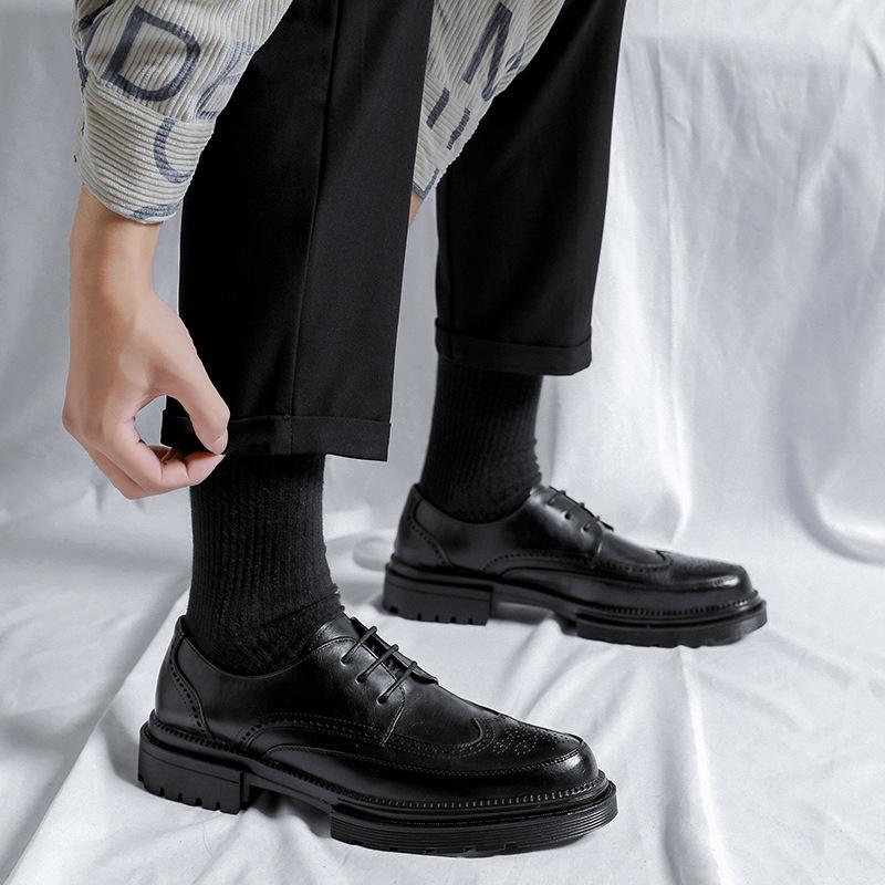 Мужские кожаные туфли A Hair Generation Brock в деловом стиле, повседневные туфли в британском и корейском стиле, свадебные туфли жениха 1376-R