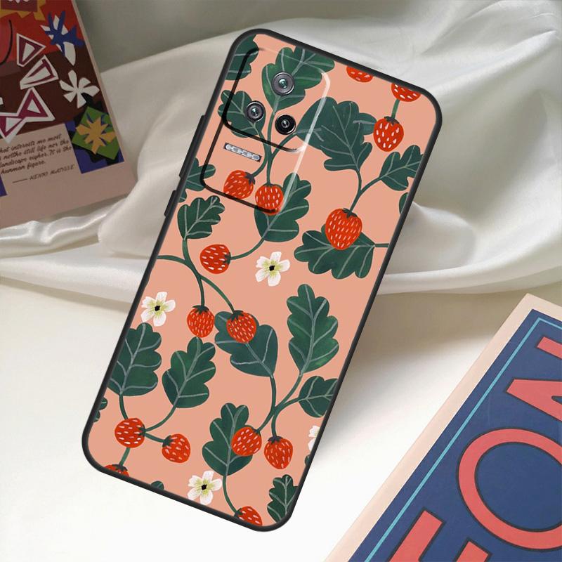 Cute Strawberry Case For POCO X6 Pro M6 X5 X3 M5s F3 F5 Xiaomi 14 Ultra 13 12 Lite 11T 12T 13T Pro Coque