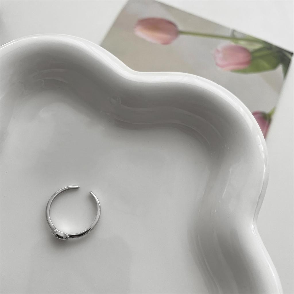 925 стерлингового серебра простое открытое кольцо женское регулируемое нишевое дизайн ins кольцо индивидуальность тренд холодное ювелирное изделие