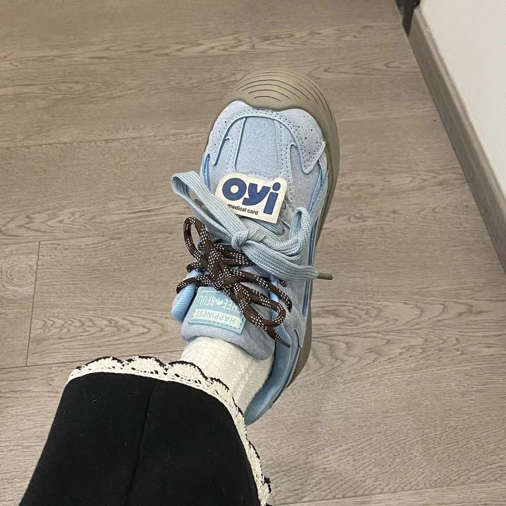 Dexun Shoes Women's 2025 Summer New American Retro Niche Does Not Hit Little White Shoes, Street Shooting Versatile Casual Women's Shoes