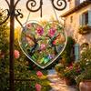 Musical Note Puzzle Piece Suncatcher Pendant, Durable Acrylic Window Hanging, with 3D Pattern, Stained Glass Effect Waterproof Decorative Ornament,