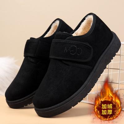 Хлопковая обувь женская на липучке теплая женская обувь модные повседневные хлопковые ботинки на толстой подошве утолщенные зимние ботинки мягкая подошва удобные короткие ботинки