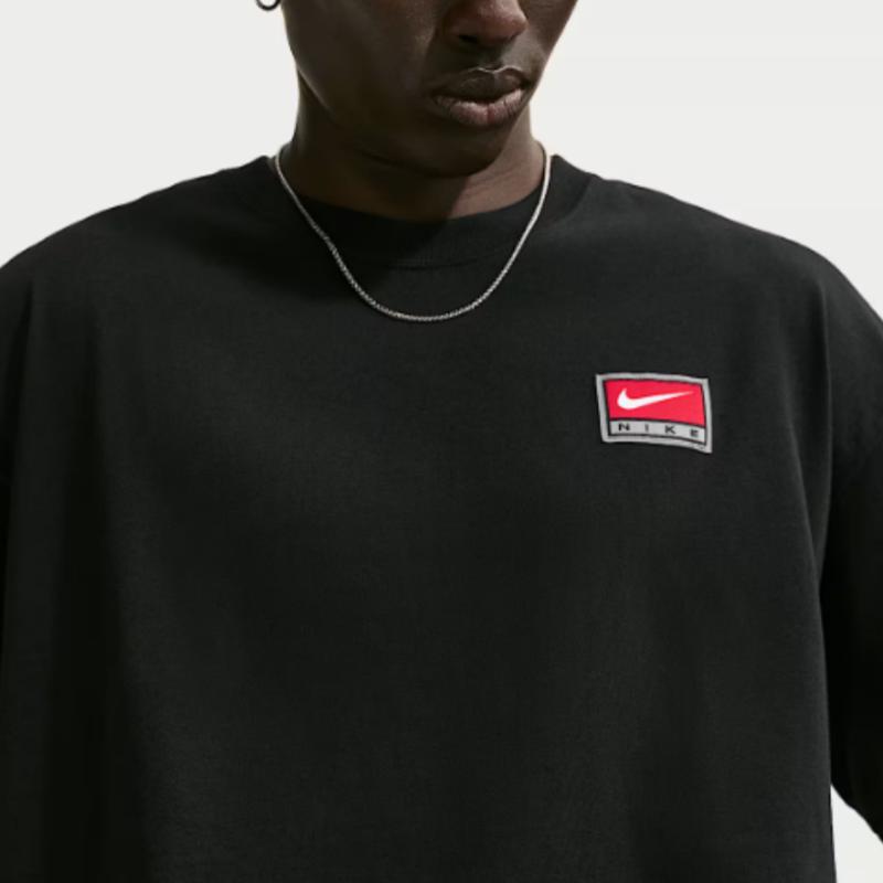 Nike Мужская футболка-свитер с круглым вырезом и коротким рукавом, свободного кроя, вязаная, Life, II4380-010