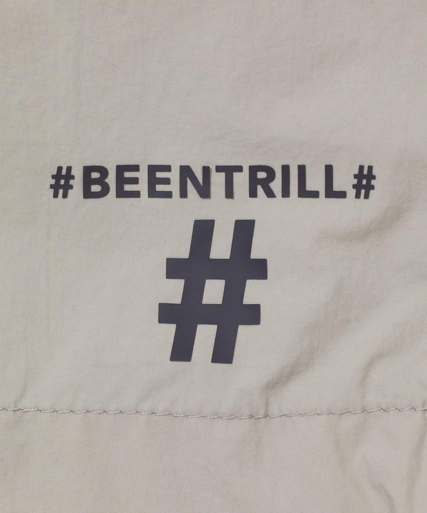 BEENTRILL Базовые тканые шорты с маленьким логотипом (бежевый)