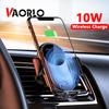 VAORLO 10W Car Wireless Charger for iPhone 13 12 11 XR X 8 Samsung S20 S10 Xiaomi Qi Fast Charging Infrared Sensor Phone Holder Mount
