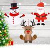 3pcs/set Santa Claus Santa Claus Pendant Cartoon Christmas Wall Hanging  Holiday Party