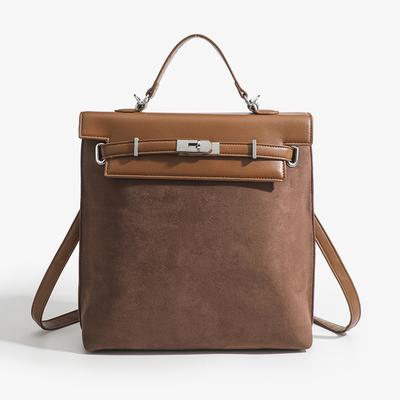 Ретро модная женская сумка большой вместимости с металлической пряжкой, рюкзак, износостойкая универсальная сумка через плечо и рюкзак