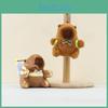 Plush Capybara Cartoon Toy Animal Pattern Bee Hanging Doll Keychain Decorations