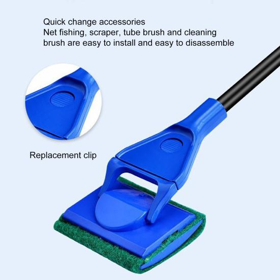 5 в 1 щетка для чистки стекла аквариума инструменты для рыбалки зажим для водной травы скребок с длинной ручкой набор для чистки