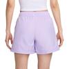 Nike Solid Color Logo Print Drawstring Straight Leg Casual Shorts Women shorts Purple DM6761-511