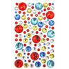 Round Rhinestone Stickers Bright Colors 0.9 To 1.8 Cm 109 Pieces