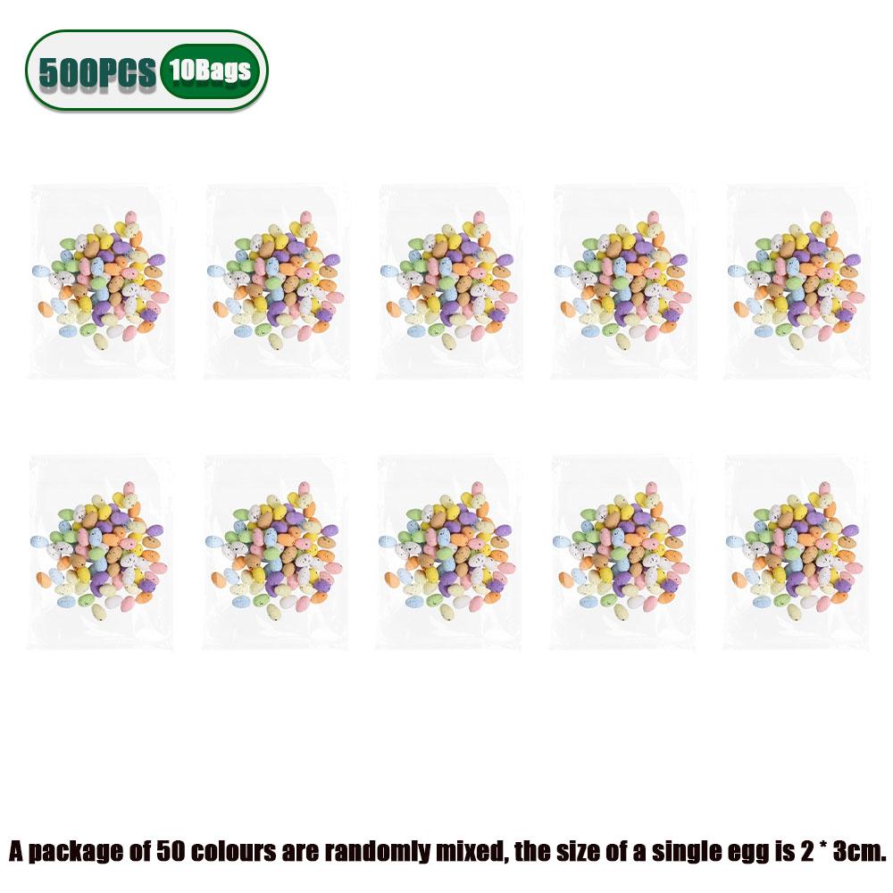 50-500 шт. Пасхальные мини-яйца Разноцветные пенопластовые яйца Искусственные птичьи яйца Пенопластовые яйца Декор Пасхальная весенняя вечеринка Наполнители для корзины