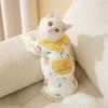 Cat Autumn and Winter Cotton Cartoon Printed Four-legged Belly Coat, Warm Belly Protection Clothes, Dog Belly Pet Clothes